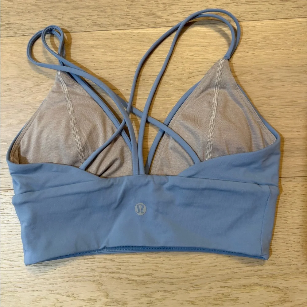 Lululemon Pushing Limits Bra- Color Concrete Blue (Size 4)